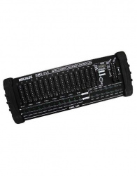 Megaluz Controlador DMX D16001, 384 Canales, 16 Faders, Negro 