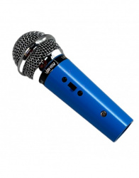 Megaluz Micrófono Dinámico Mini LM-33C, Alámbrico, Azul 