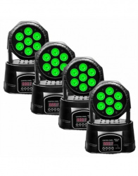 Megaluz Proyector de Luz Tiny Wash, Auto/DMX/Maestro-Esclavo, RGBW, 115W, 4  