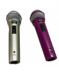 Megaluz Kit Micrófono V-200, Inalámbrico, Rosa/Plata - 2 Micrófonos 