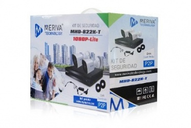 Meriva Technology Kit de Vigilancia MHD-822K-T de 2 Cámaras y 4 Canales, con Grabadora DVR 