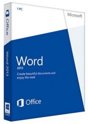 Microsoft Word 2013 Español, 32-bit/x64, 1 PC, DVD 