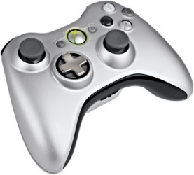 Microsoft Controller D-Pad para Xbox 360, Inalámbrico, USB, Negro/Plata 