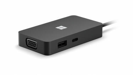 Microsoft Hub USB-C, 1x VGA, 1x USB 3.0, 1x USB-C, Negro 