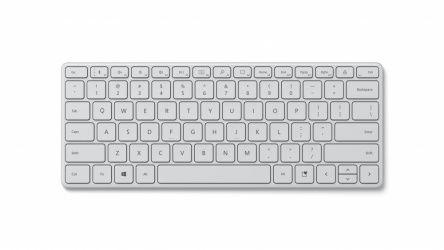 Teclado Microsoft Designer Compact, Inalámbrico, Bluetooth, Blanco (Español) 