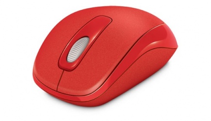 Mouse Microsoft Wireless Mobile 1000, Inalámbrico, 1000DPI, USB, Rojo 