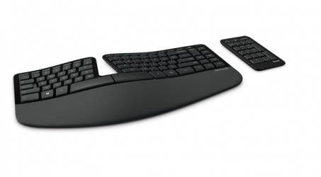 Teclado Microsoft Sculpt Ergonomic for Business, Inalámbrico, USB, Negro (Inglés) ― Sin caja orginal. 