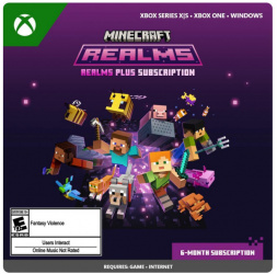 Minecraft Realms Plus, 6 Meses, Xbox One/Series X/S/Windows ― Producto Digital Descargable 
