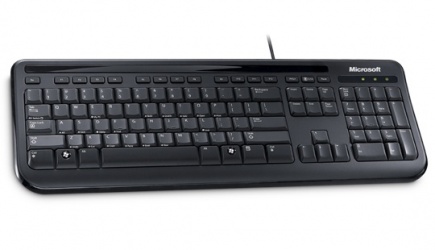 Teclado Microsoft 7YH-00009, Alámbrico, USB, Negro 