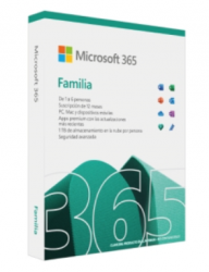 Microsoft 365 Familia, 5 Dispositivos, 6 Usuarios, 1 Año, Español, Windows/Mac/Android/iOS ― incluye Webcam Modern/Audífonos 