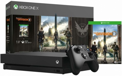 Microsoft Xbox One X, 1TB, WiFi, 2x HDMI, 3x USB, Negro - Incluye Tom Clancy's The Division 2 