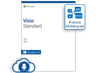 Microsoft Visio Standard 2019, 1 PC, Plurilingüe, Windows ― Producto Digital Descargable 