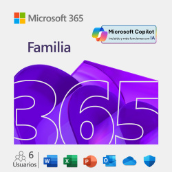 Microsoft 365 Familia, 6 Usuarios, 1 Año  ― Producto Digital Descargable 
