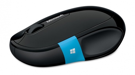 Mouse Microsoft BlueTrack Sculpt Comfort, Inalámbrico, Bluetooth, 1000DPI, Negro/Azul 