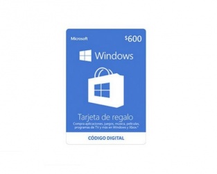 Microsoft Tarjeta de Regalo Windows, 600 MXN ― Producto Digital Descargable 