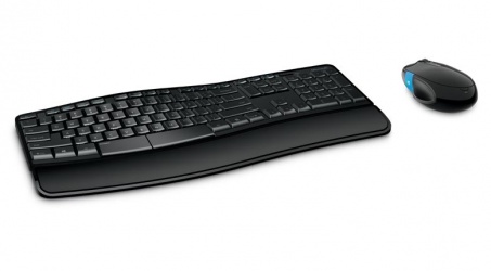 Kit de Teclado y Mouse Microsoft Sculpt Comfort Desktop, Inalámbrico, Negro (Español) 