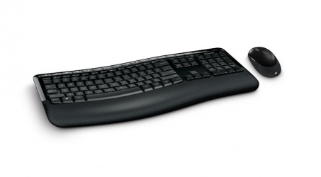 Kit de Teclado y Mouse Microsoft Wireless Comfort Desktop 5050, Inalámbrico, USB, Negro (Español) 