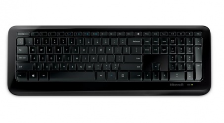 Teclado Microsoft Wireless 850, RF Inalámbrico, Negro (Inglés) 