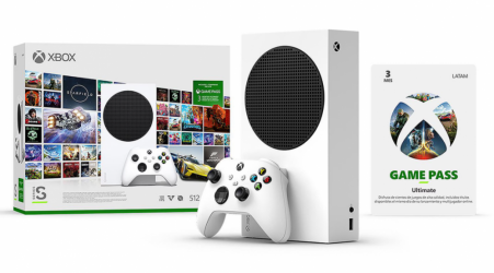 Microsoft Xbox Series S, 512GB, WiFi, 1x HDMI, Blanco - Incluye 3 Meses de Game Pass Ultimate. 