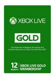 Xbox Live Gold Membership, 12 Meses ― Producto Digital Descargable 