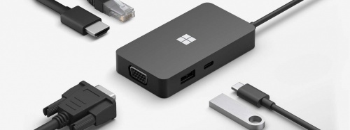 Microsoft Docking Station SWV-00001 USB-C, 1x USB 3.0, 1x USB-C, 1x HDMI, 1x VGA, 1x RJ-45, Negro 