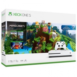 Microsoft Xbox One S, 1TB, WiFi, 2x HDMI, Blanco - incluye Minecraft 