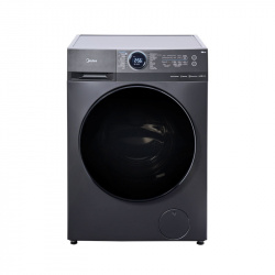 Midea Lavadora de Carga Frontal MF200D125WB-T, 12.5Kg Lavado / 7Kg Secado, Gris 