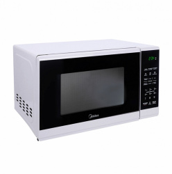 Midea Horno de Microondas MMDF07S2BW, 0.7 Pies Cúbicos, 1050W, 20 Litros, Blanco/Negro 