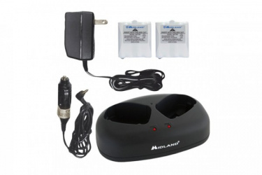 Midland Kit Cargador AVP6, 4.8V, 600mAh, Incluye Cargador de Auto/2 Baterías 