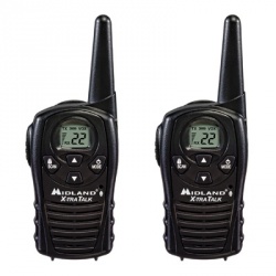 Midland Radio Análogo Portátil de 2 Vías LXT118, 22 Canales, Negro 
