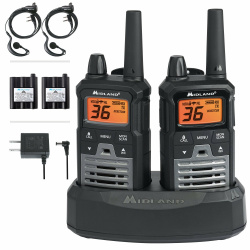Midland Kit de 2 Radios Portátiles de 2 Vías X-Talker T290VP4, 22 Canales, Negro 