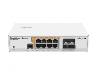 Switch MikroTik Gigabit Ethernet CRS112-8P-4S-IN, 8 Puertos 10/100/1000Mbps + 4 Puertos SFP - Administrable 
