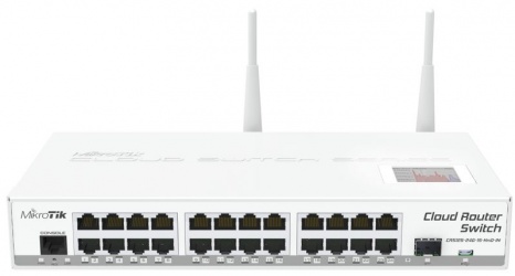Switch MikroTik Gigabit Ethernet Cloud Router, 24 Puertos 10/100/1000Mbps + 1 Puerto SFP - Administrable 