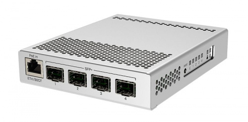 Switch MikroTik Gigabit Ethernet CRS305, 4 Puertos SFP, Gris 