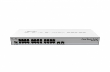Switch Mikrotik Gigabit Ethernet CRS326-24G-2S+RM, 24 Puertos 10/100/1000Mbps + 2 Puertos SFP+ - Administrable 