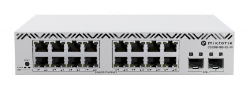 Switch MikroTik CSS318-16G-2S+IN, 16 Puertos Gigabit Ethernet 10/100/1000, 2 Puertos SFP+, 72 Gbit/s, No Administrado 