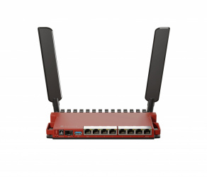 Router MikroTik Gigabit Ethernet L009UiGS-2HaxD-IN, WiFi6, Inalámbrico, 574Mbit/s, 8x RJ-45, 2.4GHz, 4 Antenas de 4dBi 