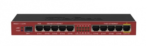 Router MikroTik Ethernet RB2011ILS-IN, Alámbrico, 1000Mbit/s, 10x RJ-45 