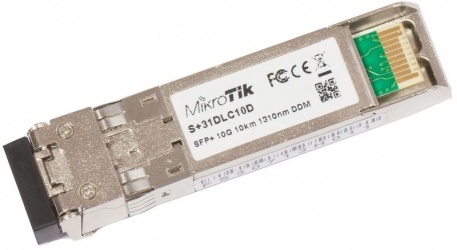 MikroTik Módulo Transceptor MiniGbic SFP+ 10G, LC Duplex Monomodo, 10000 Mbit/s, 10Km 