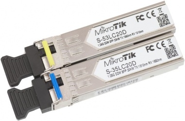MikroTik Módulo Transceptor MiniGbic SFP 1.25G, LC Duplex Monomodo, 1250 Mbit/s, 20Km 