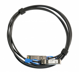Mikrotik Cable XS+DA0001 SFP/SFP+/SFP28 - Macho - SFP/SFP+/SFP28 - Macho, 1 Metro, Negro 