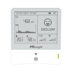 Milesight Sensor de Temperatura/Humedad/Calidad del Aire, Blanco 