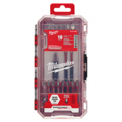 Milwaukee Juego de Puntas Shockwave, 18 Piezas, Rojo/Negro 