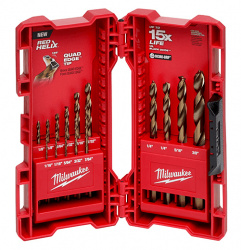 Milwaukee Juego de Brocas para Metal Red Helix, 15 Piezas 