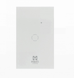 Mirati Interruptor de Luz Inteligente Touch M1SI2, Wi-Fi, Blanco 