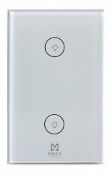 Mirati Interruptor de Luz Inteligente M2SI1, 2 Botones, WiFi, Blanco 