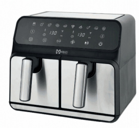 Mirati Freidora de Aire MFA03, 8 Litros, 1700W, 200 °C, Negro/Plata  