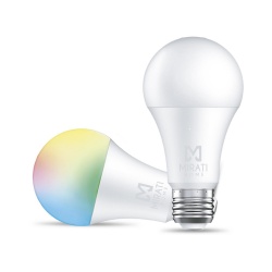 Mirati Foco Regulable LED Inteligente MFC1, WiFi, RGB, Base E26/E27, 10W, 1000 Lúmenes, Blanco, Ahorro de 86% vs Foco Tradicional 75W 