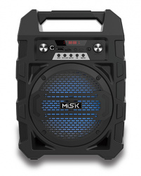 Misik Bafle MS215, Bluetooth, Inalámbrico/Alámbrico, 2500W, USB, Negro 