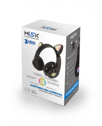 Misik Audífonos con Micrófono MH620, Bluetooth, Alámbrico/Inalámbrico, USB/3.5mm, Negro 